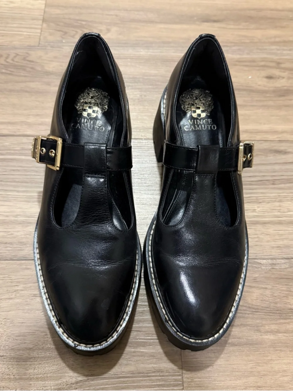 Vince Camuto Black Leather Mary Jane - Picture 3 of 5